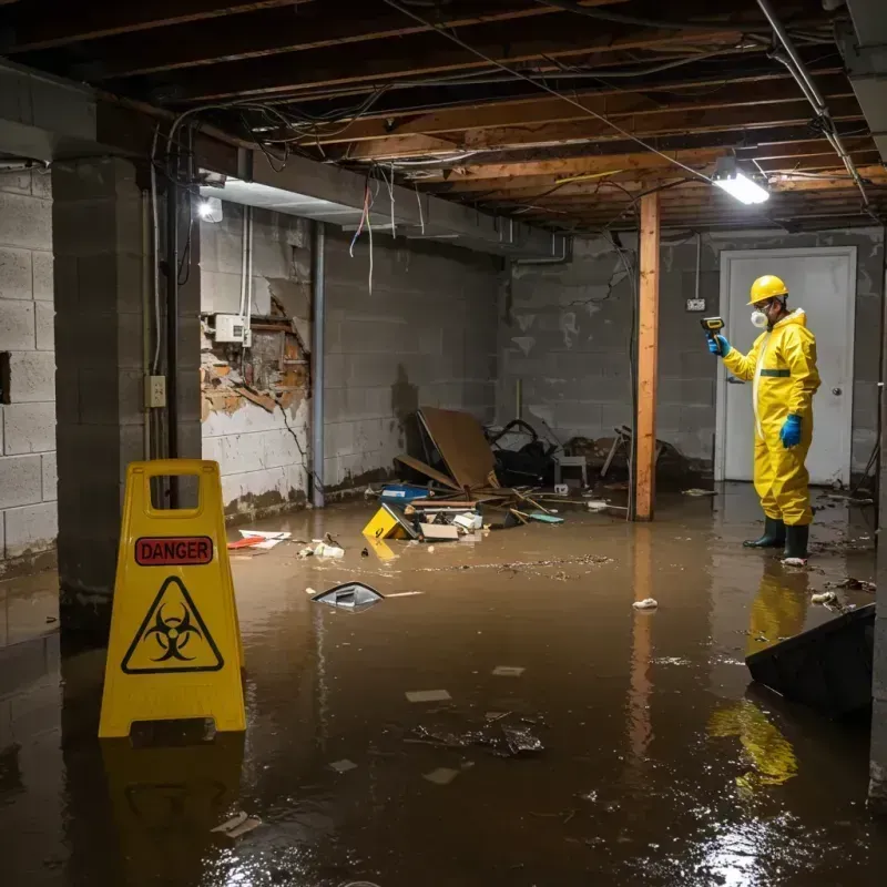 Flooded Basement Electrical Hazard in Point Roberts, WA Property